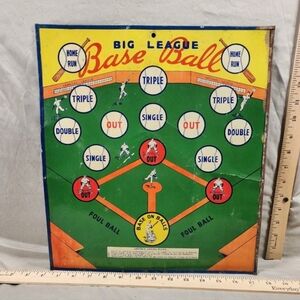 Antique Magnet Dart Board Game Baseball Theme Great Shape